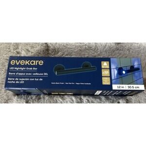 EVEKARE  Steel,‎ Matte Black Finish NIGHTLIGHT GRAB Bar 12 inch